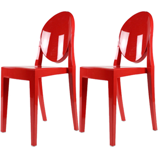 Plastic Chairs Modern Kitchen Side Chair of 13'' Wide Open Back Dining Side Chair Red 2 Piece Set Clearhalo ' kitchen&dining_furn' 'Dining Chairs' 'Dining Tables & Seating' 'dining_chair' 'furn' 'furn_dining_chair' 'Furniture' 'furniture_dining_chair' 'Kitchen & Dining Furniture' 'kitchen' 3574181