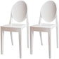 Plastic Chairs Modern Kitchen Side Chair of 13'' Wide Open Back Dining Side Chair White 2 Piece Set Clearhalo ' kitchen&dining_furn' 'Dining Chairs' 'Dining Tables & Seating' 'dining_chair' 'furn' 'furn_dining_chair' 'Furniture' 'furniture_dining_chair' 'Kitchen & Dining Furniture' 'kitchen' 3574184