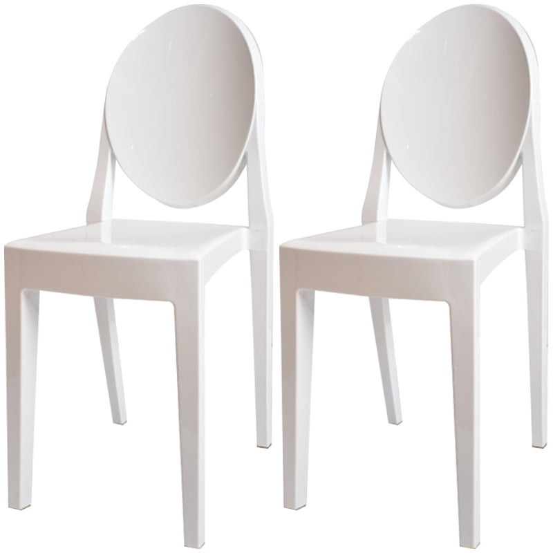 Plastic Chairs Modern Kitchen Side Chair of 13'' Wide Open Back Dining Side Chair White 2 Piece Set Clearhalo ' kitchen&dining_furn' 'Dining Chairs' 'Dining Tables & Seating' 'dining_chair' 'furn' 'furn_dining_chair' 'Furniture' 'furniture_dining_chair' 'Kitchen & Dining Furniture' 'kitchen' 3574184