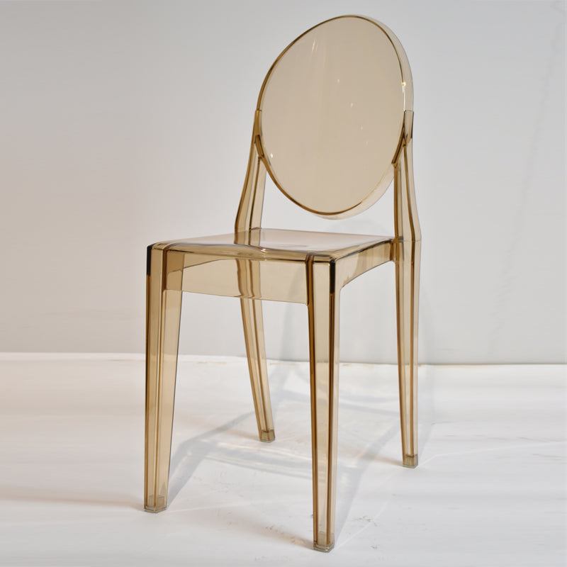 Plastic Chairs Modern Kitchen Side Chair of 13'' Wide Open Back Dining Side Chair Gold 1 Piece Clearhalo ' kitchen&dining_furn' 'Dining Chairs' 'Dining Tables & Seating' 'dining_chair' 'furn' 'furn_dining_chair' 'Furniture' 'furniture_dining_chair' 'Kitchen & Dining Furniture' 'kitchen' 3574186
