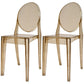 Plastic Chairs Modern Kitchen Side Chair of 13'' Wide Open Back Dining Side Chair Gold 2 Piece Set Clearhalo ' kitchen&dining_furn' 'Dining Chairs' 'Dining Tables & Seating' 'dining_chair' 'furn' 'furn_dining_chair' 'Furniture' 'furniture_dining_chair' 'Kitchen & Dining Furniture' 'kitchen' 3574187
