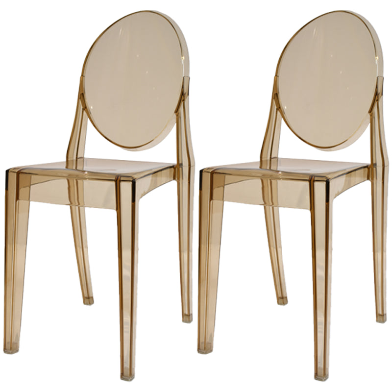 Plastic Chairs Modern Kitchen Side Chair of 13'' Wide Open Back Dining Side Chair Gold 2 Piece Set Clearhalo ' kitchen&dining_furn' 'Dining Chairs' 'Dining Tables & Seating' 'dining_chair' 'furn' 'furn_dining_chair' 'Furniture' 'furniture_dining_chair' 'Kitchen & Dining Furniture' 'kitchen' 3574187