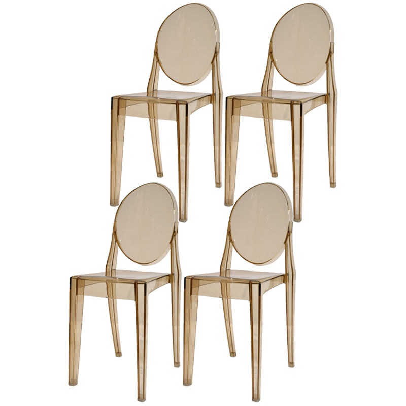 Plastic Chairs Modern Kitchen Side Chair of 13'' Wide Open Back Dining Side Chair Gold 4 Piece Set Clearhalo ' kitchen&dining_furn' 'Dining Chairs' 'Dining Tables & Seating' 'dining_chair' 'furn' 'furn_dining_chair' 'Furniture' 'furniture_dining_chair' 'Kitchen & Dining Furniture' 'kitchen' 3574188