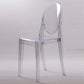 Plastic Chairs Modern Kitchen Side Chair of 13'' Wide Open Back Dining Side Chair Clear 1 Piece Clearhalo ' kitchen&dining_furn' 'Dining Chairs' 'Dining Tables & Seating' 'dining_chair' 'furn' 'furn_dining_chair' 'Furniture' 'furniture_dining_chair' 'Kitchen & Dining Furniture' 'kitchen' 3574189