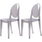 Plastic Chairs Modern Kitchen Side Chair of 13'' Wide Open Back Dining Side Chair Clear 2 Piece Set Clearhalo ' kitchen&dining_furn' 'Dining Chairs' 'Dining Tables & Seating' 'dining_chair' 'furn' 'furn_dining_chair' 'Furniture' 'furniture_dining_chair' 'Kitchen & Dining Furniture' 'kitchen' 3574190