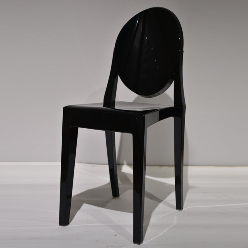 Plastic Chairs Modern Kitchen Side Chair of 13'' Wide Open Back Dining Side Chair Black 1 Piece Clearhalo ' kitchen&dining_furn' 'Dining Chairs' 'Dining Tables & Seating' 'dining_chair' 'furn' 'furn_dining_chair' 'Furniture' 'furniture_dining_chair' 'Kitchen & Dining Furniture' 'kitchen' 3574201