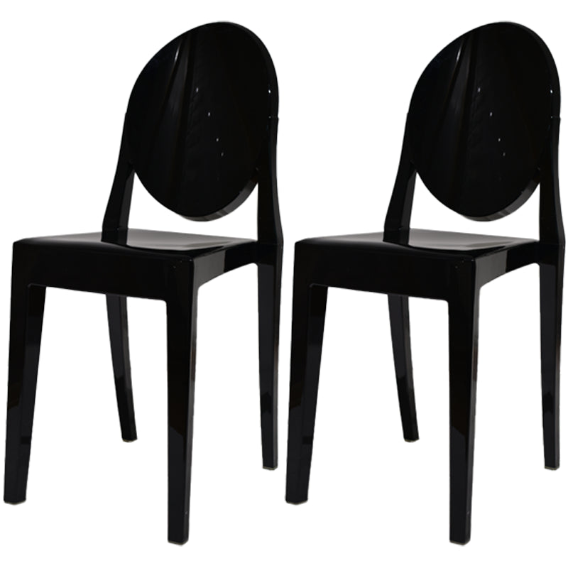 Plastic Chairs Modern Kitchen Side Chair of 13'' Wide Open Back Dining Side Chair Black 2 Piece Set Clearhalo ' kitchen&dining_furn' 'Dining Chairs' 'Dining Tables & Seating' 'dining_chair' 'furn' 'furn_dining_chair' 'Furniture' 'furniture_dining_chair' 'Kitchen & Dining Furniture' 'kitchen' 3574202