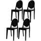 Plastic Chairs Modern Kitchen Side Chair of 13'' Wide Open Back Dining Side Chair Black 4 Piece Set Clearhalo ' kitchen&dining_furn' 'Dining Chairs' 'Dining Tables & Seating' 'dining_chair' 'furn' 'furn_dining_chair' 'Furniture' 'furniture_dining_chair' 'Kitchen & Dining Furniture' 'kitchen' 3574203