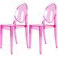Plastic Chairs Modern Kitchen Side Chair of 13'' Wide Open Back Dining Side Chair Rose Red 2 Piece Set Clearhalo ' kitchen&dining_furn' 'Dining Chairs' 'Dining Tables & Seating' 'dining_chair' 'furn' 'furn_dining_chair' 'Furniture' 'furniture_dining_chair' 'Kitchen & Dining Furniture' 'kitchen' 3574205