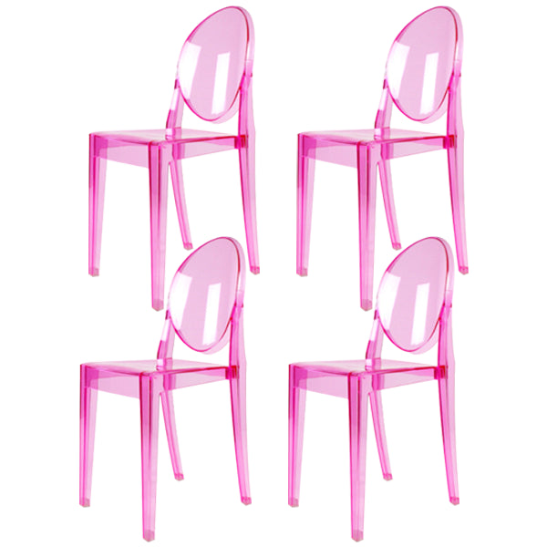 Plastic Chairs Modern Kitchen Side Chair of 13'' Wide Open Back Dining Side Chair Rose Red 4 Piece Set Clearhalo ' kitchen&dining_furn' 'Dining Chairs' 'Dining Tables & Seating' 'dining_chair' 'furn' 'furn_dining_chair' 'Furniture' 'furniture_dining_chair' 'Kitchen & Dining Furniture' 'kitchen' 3574206