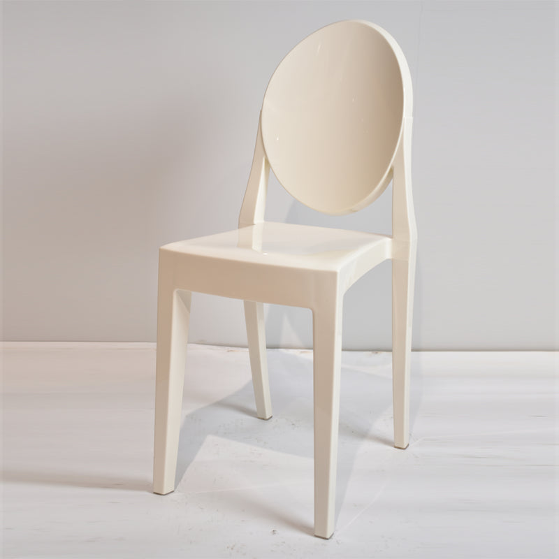 Plastic Chairs Modern Kitchen Side Chair of 13'' Wide Open Back Dining Side Chair Off-White 1 Piece Clearhalo ' kitchen&dining_furn' 'Dining Chairs' 'Dining Tables & Seating' 'dining_chair' 'furn' 'furn_dining_chair' 'Furniture' 'furniture_dining_chair' 'Kitchen & Dining Furniture' 'kitchen' 3574207