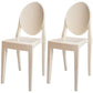 Plastic Chairs Modern Kitchen Side Chair of 13'' Wide Open Back Dining Side Chair Off-White 2 Piece Set Clearhalo ' kitchen&dining_furn' 'Dining Chairs' 'Dining Tables & Seating' 'dining_chair' 'furn' 'furn_dining_chair' 'Furniture' 'furniture_dining_chair' 'Kitchen & Dining Furniture' 'kitchen' 3574208