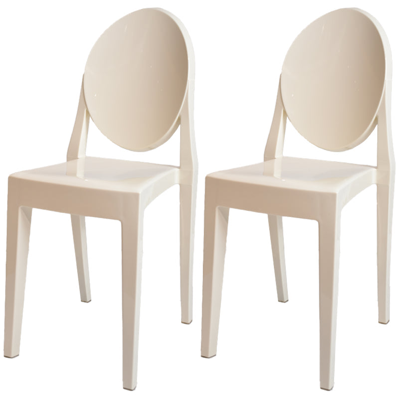 Plastic Chairs Modern Kitchen Side Chair of 13'' Wide Open Back Dining Side Chair Off-White 2 Piece Set Clearhalo ' kitchen&dining_furn' 'Dining Chairs' 'Dining Tables & Seating' 'dining_chair' 'furn' 'furn_dining_chair' 'Furniture' 'furniture_dining_chair' 'Kitchen & Dining Furniture' 'kitchen' 3574208