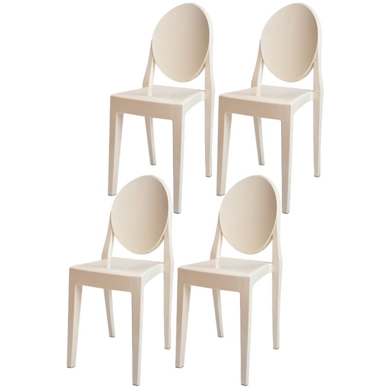 Plastic Chairs Modern Kitchen Side Chair of 13'' Wide Open Back Dining Side Chair Off-White 4 Piece Set Clearhalo ' kitchen&dining_furn' 'Dining Chairs' 'Dining Tables & Seating' 'dining_chair' 'furn' 'furn_dining_chair' 'Furniture' 'furniture_dining_chair' 'Kitchen & Dining Furniture' 'kitchen' 3574209