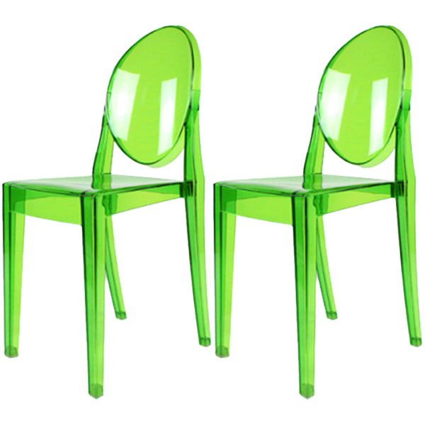 Plastic Chairs Modern Kitchen Side Chair of 13'' Wide Open Back Dining Side Chair Fluorescent Green 2 Piece Set Clearhalo ' kitchen&dining_furn' 'Dining Chairs' 'Dining Tables & Seating' 'dining_chair' 'furn' 'furn_dining_chair' 'Furniture' 'furniture_dining_chair' 'Kitchen & Dining Furniture' 'kitchen' 3574211