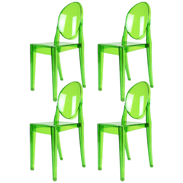 Plastic Chairs Modern Kitchen Side Chair of 13'' Wide Open Back Dining Side Chair Fluorescent Green 4 Piece Set Clearhalo ' kitchen&dining_furn' 'Dining Chairs' 'Dining Tables & Seating' 'dining_chair' 'furn' 'furn_dining_chair' 'Furniture' 'furniture_dining_chair' 'Kitchen & Dining Furniture' 'kitchen' 3574212