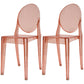 Plastic Chairs Modern Kitchen Side Chair of 13'' Wide Open Back Dining Side Chair Pink 2 Piece Set Clearhalo ' kitchen&dining_furn' 'Dining Chairs' 'Dining Tables & Seating' 'dining_chair' 'furn' 'furn_dining_chair' 'Furniture' 'furniture_dining_chair' 'Kitchen & Dining Furniture' 'kitchen' 3574217