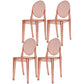 Plastic Chairs Modern Kitchen Side Chair of 13'' Wide Open Back Dining Side Chair Pink 4 Piece Set Clearhalo ' kitchen&dining_furn' 'Dining Chairs' 'Dining Tables & Seating' 'dining_chair' 'furn' 'furn_dining_chair' 'Furniture' 'furniture_dining_chair' 'Kitchen & Dining Furniture' 'kitchen' 3574218