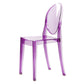 Plastic Chairs Modern Kitchen Side Chair of 13'' Wide Open Back Dining Side Chair Purple 1 Piece Clearhalo ' kitchen&dining_furn' 'Dining Chairs' 'Dining Tables & Seating' 'dining_chair' 'furn' 'furn_dining_chair' 'Furniture' 'furniture_dining_chair' 'Kitchen & Dining Furniture' 'kitchen' 3574222
