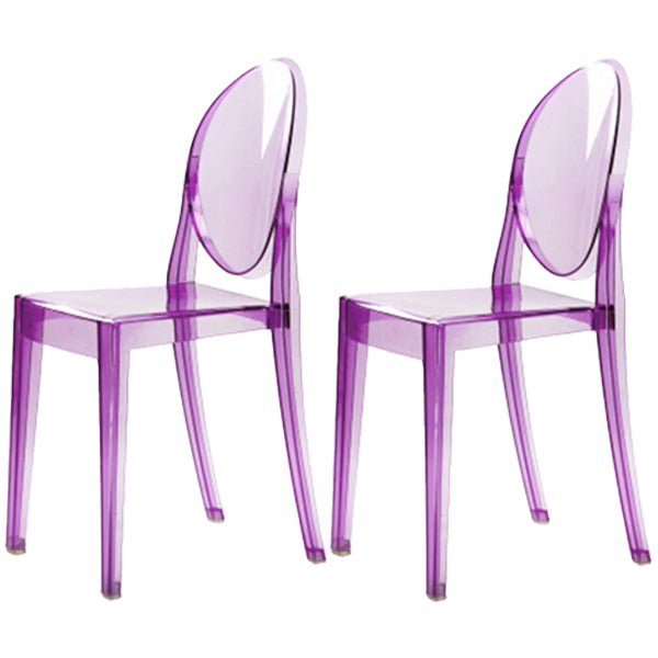 Plastic Chairs Modern Kitchen Side Chair of 13'' Wide Open Back Dining Side Chair Purple 2 Piece Set Clearhalo ' kitchen&dining_furn' 'Dining Chairs' 'Dining Tables & Seating' 'dining_chair' 'furn' 'furn_dining_chair' 'Furniture' 'furniture_dining_chair' 'Kitchen & Dining Furniture' 'kitchen' 3574223