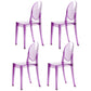 Plastic Chairs Modern Kitchen Side Chair of 13'' Wide Open Back Dining Side Chair Purple 4 Piece Set Clearhalo ' kitchen&dining_furn' 'Dining Chairs' 'Dining Tables & Seating' 'dining_chair' 'furn' 'furn_dining_chair' 'Furniture' 'furniture_dining_chair' 'Kitchen & Dining Furniture' 'kitchen' 3574224