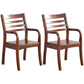 Traditional 20'' Wide Wood Dining Arm Chair Ladder Back Chair for Home Use Walnut 2 Piece Set Clearhalo ' kitchen&dining_furn' 'Dining Chairs' 'Dining Tables & Seating' 'dining_chair' 'furn' 'furn_dining_chair' 'Furniture' 'furniture_dining_chair' 'Kitchen & Dining Furniture' 'kitchen' 3574228