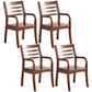 Traditional 20'' Wide Wood Dining Arm Chair Ladder Back Chair for Home Use Walnut 4 Piece Set Clearhalo ' kitchen&dining_furn' 'Dining Chairs' 'Dining Tables & Seating' 'dining_chair' 'furn' 'furn_dining_chair' 'Furniture' 'furniture_dining_chair' 'Kitchen & Dining Furniture' 'kitchen' 3574229