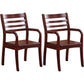 Traditional 20'' Wide Wood Dining Arm Chair Ladder Back Chair for Home Use Red Brown 2 Piece Set Clearhalo ' kitchen&dining_furn' 'Dining Chairs' 'Dining Tables & Seating' 'dining_chair' 'furn' 'furn_dining_chair' 'Furniture' 'furniture_dining_chair' 'Kitchen & Dining Furniture' 'kitchen' 3574233
