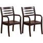 Traditional 20'' Wide Wood Dining Arm Chair Ladder Back Chair for Home Use Black 2 Piece Set Clearhalo ' kitchen&dining_furn' 'Dining Chairs' 'Dining Tables & Seating' 'dining_chair' 'furn' 'furn_dining_chair' 'Furniture' 'furniture_dining_chair' 'Kitchen & Dining Furniture' 'kitchen' 3574240