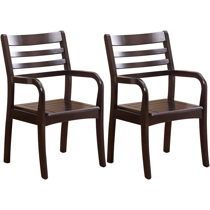 Traditional 20'' Wide Wood Dining Arm Chair Ladder Back Chair for Home Use Black 2 Piece Set Clearhalo ' kitchen&dining_furn' 'Dining Chairs' 'Dining Tables & Seating' 'dining_chair' 'furn' 'furn_dining_chair' 'Furniture' 'furniture_dining_chair' 'Kitchen & Dining Furniture' 'kitchen' 3574240