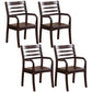 Traditional 20'' Wide Wood Dining Arm Chair Ladder Back Chair for Home Use Black 4 Piece Set Clearhalo ' kitchen&dining_furn' 'Dining Chairs' 'Dining Tables & Seating' 'dining_chair' 'furn' 'furn_dining_chair' 'Furniture' 'furniture_dining_chair' 'Kitchen & Dining Furniture' 'kitchen' 3574242