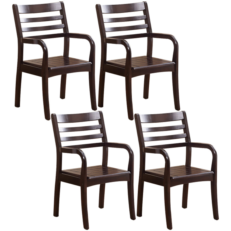 Traditional 20'' Wide Wood Dining Arm Chair Ladder Back Chair for Home Use Black 4 Piece Set Clearhalo ' kitchen&dining_furn' 'Dining Chairs' 'Dining Tables & Seating' 'dining_chair' 'furn' 'furn_dining_chair' 'Furniture' 'furniture_dining_chair' 'Kitchen & Dining Furniture' 'kitchen' 3574242
