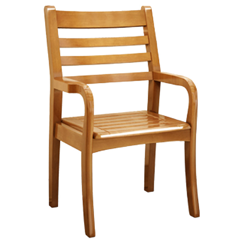 Traditional 20'' Wide Wood Dining Arm Chair Ladder Back Chair for Home Use Light Brown 1 Piece Clearhalo ' kitchen&dining_furn' 'Dining Chairs' 'Dining Tables & Seating' 'dining_chair' 'furn' 'furn_dining_chair' 'Furniture' 'furniture_dining_chair' 'Kitchen & Dining Furniture' 'kitchen' 3574244