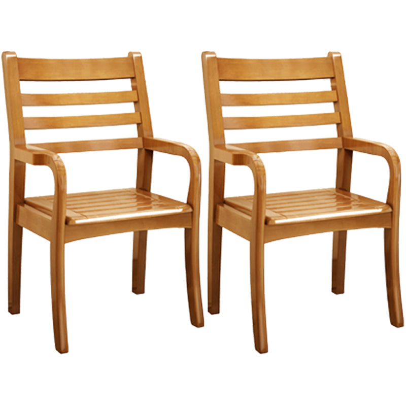 Traditional 20'' Wide Wood Dining Arm Chair Ladder Back Chair for Home Use Light Brown 2 Piece Set Clearhalo ' kitchen&dining_furn' 'Dining Chairs' 'Dining Tables & Seating' 'dining_chair' 'furn' 'furn_dining_chair' 'Furniture' 'furniture_dining_chair' 'Kitchen & Dining Furniture' 'kitchen' 3574245