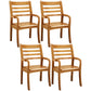 Traditional 20'' Wide Wood Dining Arm Chair Ladder Back Chair for Home Use Light Brown 4 Piece Set Clearhalo ' kitchen&dining_furn' 'Dining Chairs' 'Dining Tables & Seating' 'dining_chair' 'furn' 'furn_dining_chair' 'Furniture' 'furniture_dining_chair' 'Kitchen & Dining Furniture' 'kitchen' 3574246