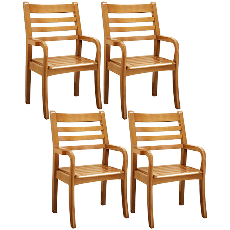 Traditional 20'' Wide Wood Dining Arm Chair Ladder Back Chair for Home Use Light Brown 4 Piece Set Clearhalo ' kitchen&dining_furn' 'Dining Chairs' 'Dining Tables & Seating' 'dining_chair' 'furn' 'furn_dining_chair' 'Furniture' 'furniture_dining_chair' 'Kitchen & Dining Furniture' 'kitchen' 3574246