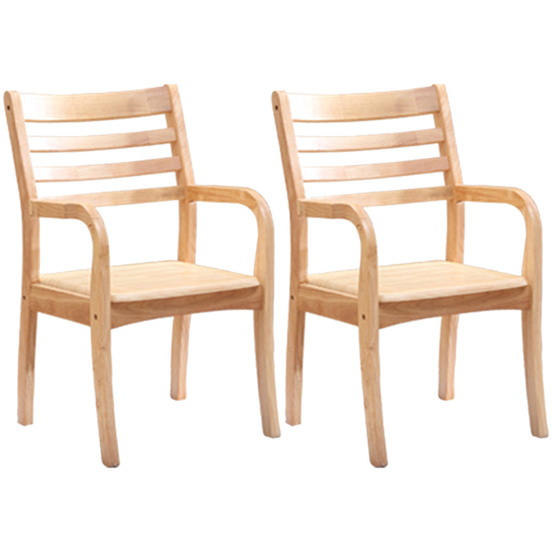 Traditional 20'' Wide Wood Dining Arm Chair Ladder Back Chair for Home Use Wood 2 Piece Set Clearhalo ' kitchen&dining_furn' 'Dining Chairs' 'Dining Tables & Seating' 'dining_chair' 'furn' 'furn_dining_chair' 'Furniture' 'furniture_dining_chair' 'Kitchen & Dining Furniture' 'kitchen' 3574248