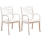 Traditional 20'' Wide Wood Dining Arm Chair Ladder Back Chair for Home Use White 2 Piece Set Clearhalo ' kitchen&dining_furn' 'Dining Chairs' 'Dining Tables & Seating' 'dining_chair' 'furn' 'furn_dining_chair' 'Furniture' 'furniture_dining_chair' 'Kitchen & Dining Furniture' 'kitchen' 3574251