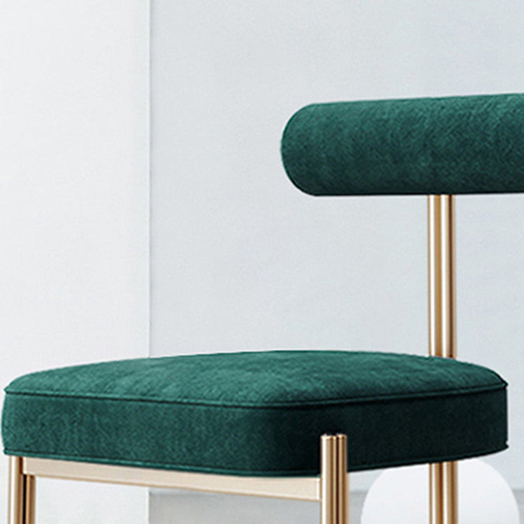 Nordic Flannelette Chair with Metal Base 32"H Open Back Dining Side Chair for Restaurant Clearhalo ' kitchen&dining_furn' 'Dining Chairs' 'Dining Tables & Seating' 'dining_chair' 'furn' 'furn_dining_chair' 'Furniture' 'furniture_dining_chair' 'Kitchen & Dining Furniture' 'kitchen' 3574264