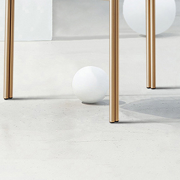 Nordic Flannelette Chair with Metal Base 32"H Open Back Dining Side Chair for Restaurant Clearhalo ' kitchen&dining_furn' 'Dining Chairs' 'Dining Tables & Seating' 'dining_chair' 'furn' 'furn_dining_chair' 'Furniture' 'furniture_dining_chair' 'Kitchen & Dining Furniture' 'kitchen' 3574265