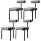 Nordic Flannelette Chair with Metal Base 32"H Open Back Dining Side Chair for Restaurant Grey 4 Piece Set Black Clearhalo ' kitchen&dining_furn' 'Dining Chairs' 'Dining Tables & Seating' 'dining_chair' 'furn' 'furn_dining_chair' 'Furniture' 'furniture_dining_chair' 'Kitchen & Dining Furniture' 'kitchen' 3574295