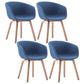 Scandinavian Home Arm Chair Indoor Wingback Plastic Dining Room Chair Set Blue Upholstered Set of 4 Clearhalo ' kitchen&dining_furn' 'Dining Chairs' 'Dining Tables & Seating' 'dining_chair' 'Furniture' 'furniture_dining_chair' 'Kitchen & Dining Furniture' 'kitchen' 3574324