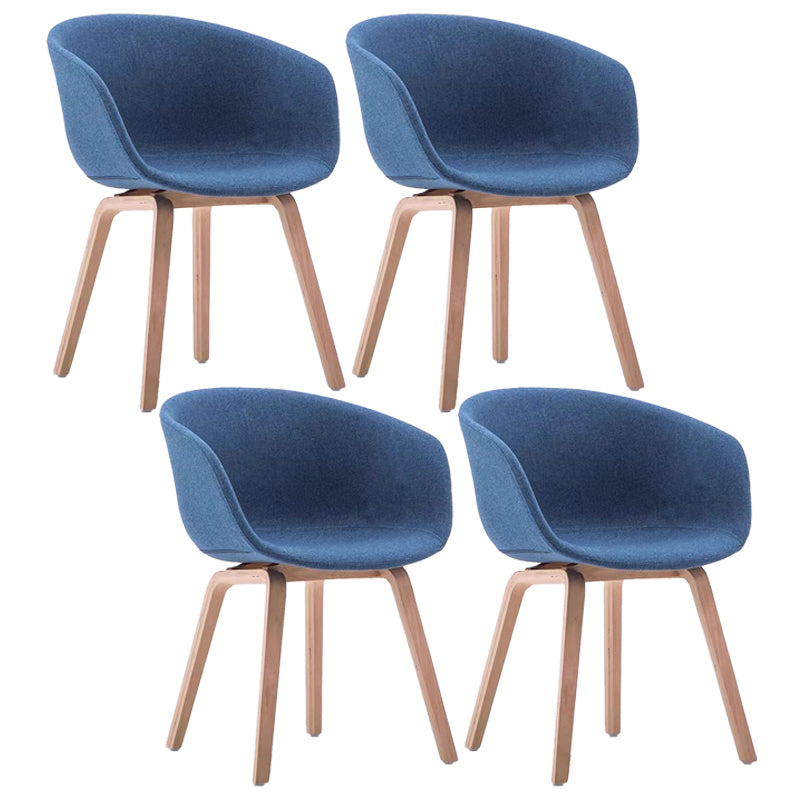 Scandinavian Home Arm Chair Indoor Wingback Plastic Dining Room Chair Set Blue Upholstered Set of 4 Clearhalo ' kitchen&dining_furn' 'Dining Chairs' 'Dining Tables & Seating' 'dining_chair' 'Furniture' 'furniture_dining_chair' 'Kitchen & Dining Furniture' 'kitchen' 3574324