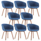Scandinavian Home Arm Chair Indoor Wingback Plastic Dining Room Chair Set Blue Upholstered Set of 8 Clearhalo ' kitchen&dining_furn' 'Dining Chairs' 'Dining Tables & Seating' 'dining_chair' 'Furniture' 'furniture_dining_chair' 'Kitchen & Dining Furniture' 'kitchen' 3574326