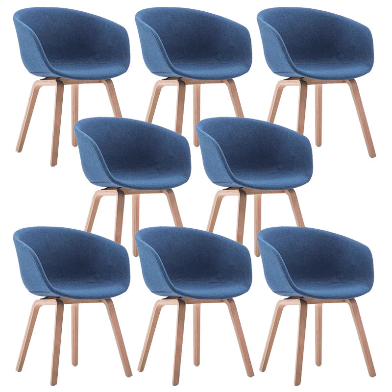 Scandinavian Home Arm Chair Indoor Wingback Plastic Dining Room Chair Set Blue Upholstered Set of 8 Clearhalo ' kitchen&dining_furn' 'Dining Chairs' 'Dining Tables & Seating' 'dining_chair' 'Furniture' 'furniture_dining_chair' 'Kitchen & Dining Furniture' 'kitchen' 3574326