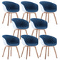 Scandinavian Home Arm Chair Indoor Wingback Plastic Dining Room Chair Set Blue Fabric Set of 8 Clearhalo ' kitchen&dining_furn' 'Dining Chairs' 'Dining Tables & Seating' 'dining_chair' 'Furniture' 'furniture_dining_chair' 'Kitchen & Dining Furniture' 'kitchen' 3574341