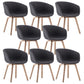 Scandinavian Home Arm Chair Indoor Wingback Plastic Dining Room Chair Set Dark Gray Upholstered Set of 8 Clearhalo ' kitchen&dining_furn' 'Dining Chairs' 'Dining Tables & Seating' 'dining_chair' 'Furniture' 'furniture_dining_chair' 'Kitchen & Dining Furniture' 'kitchen' 3574343