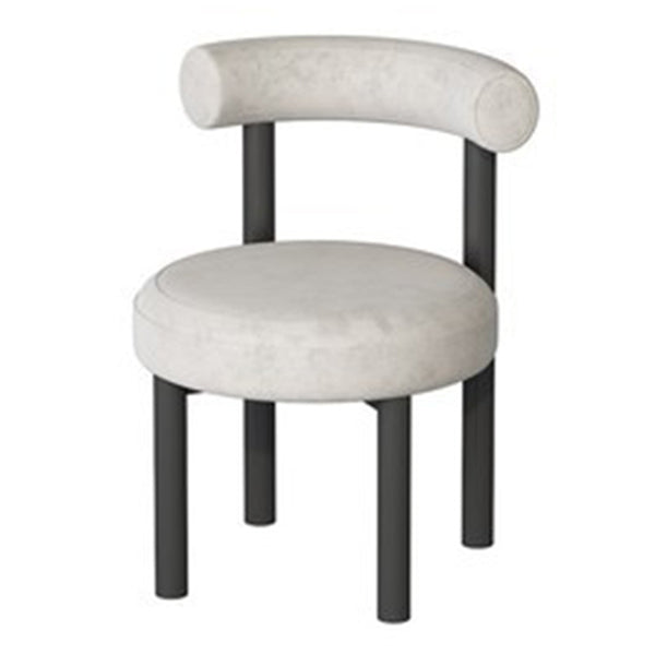 Minimalist Opening Back Dining Side Chair Metal Kitchen Dining Side Chair Grey 1 Piece Clearhalo ' kitchen&dining_furn' 'Dining Chairs' 'Dining Tables & Seating' 'dining_chair' 'furn' 'furn_dining_chair' 'Furniture' 'furniture_dining_chair' 'Kitchen & Dining Furniture' 'kitchen' 3574349