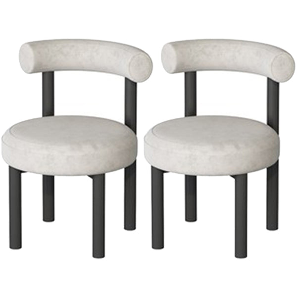 Minimalist Opening Back Dining Side Chair Metal Kitchen Dining Side Chair Grey 2 Piece Set Clearhalo ' kitchen&dining_furn' 'Dining Chairs' 'Dining Tables & Seating' 'dining_chair' 'furn' 'furn_dining_chair' 'Furniture' 'furniture_dining_chair' 'Kitchen & Dining Furniture' 'kitchen' 3574350