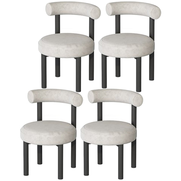 Minimalist Opening Back Dining Side Chair Metal Kitchen Dining Side Chair Grey 4 Piece Set Clearhalo ' kitchen&dining_furn' 'Dining Chairs' 'Dining Tables & Seating' 'dining_chair' 'furn' 'furn_dining_chair' 'Furniture' 'furniture_dining_chair' 'Kitchen & Dining Furniture' 'kitchen' 3574352